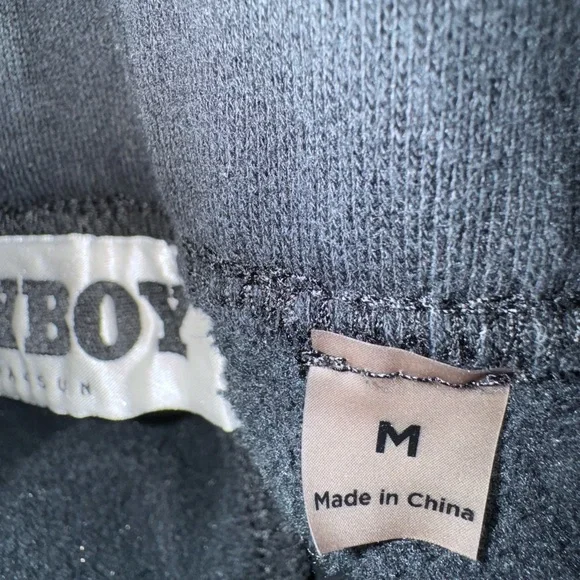 Playboy By PacSun Jogger Sweatpants Men’s Size Medium Black Neon D‎ - Picture 5 of 5